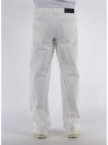 JEANS TWISTED DENIM BAGGY FIT IN DENIM, 01 OPTIC WHITE, small