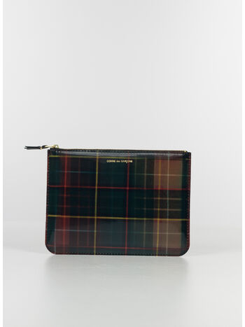 PORTAFOGLIO WALLET LENTICULAR TARTAN UNISEX, RED/GREEN, small