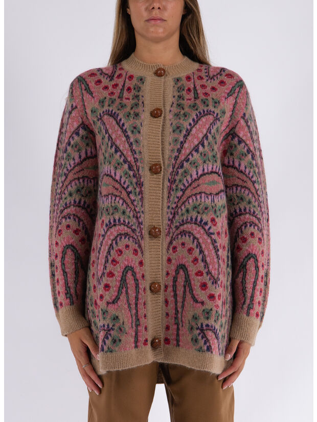 CARDIGAN GIROCOLLO IN MOHAIR, 800, large