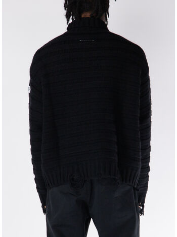MAGLIONE A COLLO ALTO CON EFFETTO VISSUTO, , small