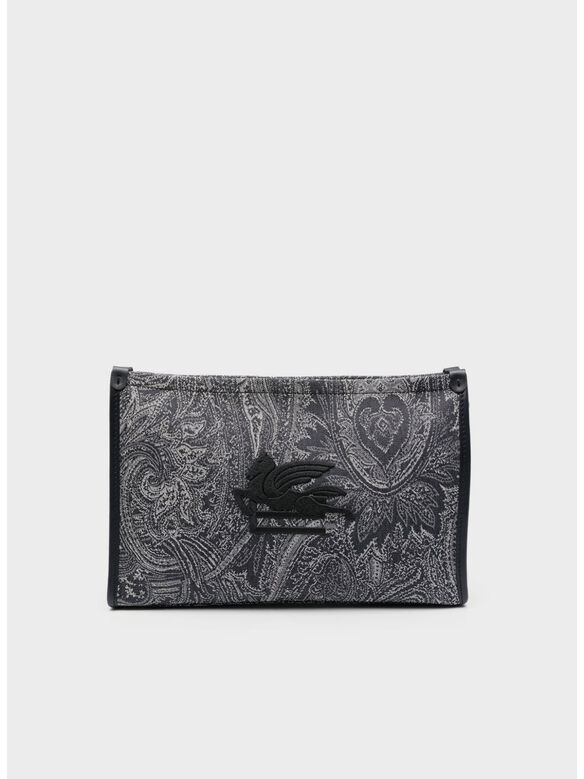 POUCH L DENIM PAISLEY UNISEX, B0065, medium