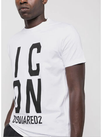 T-SHIRT ICON DSQUARED COOL FIT, 100 WHITE, small
