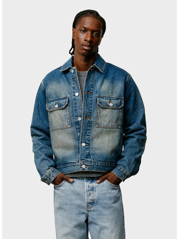 GIUBBOTTO TRUCKER DENIM, 0569 DARK WASH INDIGO, medium