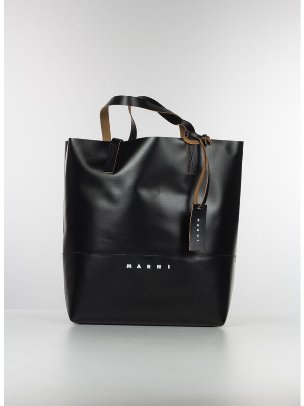 BORSA DA SHOPPING WITH MARNI PLATE, 00N99 BLACK, large