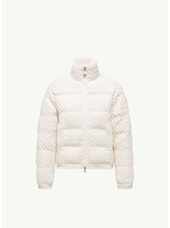 CARDIGAN IMBOTTITO IN LANA E COTONE CON ZIP, 034, small