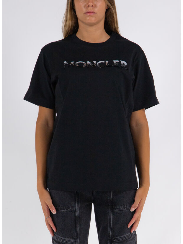 T-SHIRT GIROCOLLO CON LOGO, , large