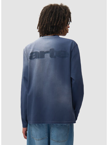 T-SHIRT FADEOUT LONGSLEEVE, 450 NAVY, small