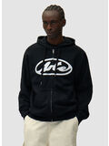 FELPA LOGO ZIP HOODIE, 1 BLACK, thumb