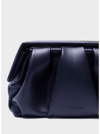 BORSA A MANO AFRODITE VEGAN FABRIC SHELL, COBALT BLUE, small