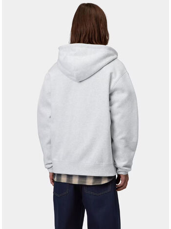 FELPA HOODED MACK, 00OXX Ash Heather / Black, small