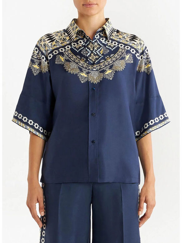 CAMICIA A MANICHE CORTE, 200 BLU, medium