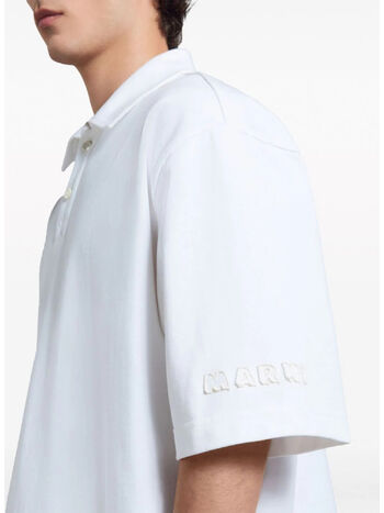 POLO OVERSIZE IN COTONE BIOLOGICO, 00W01 LYLY WHITE, small