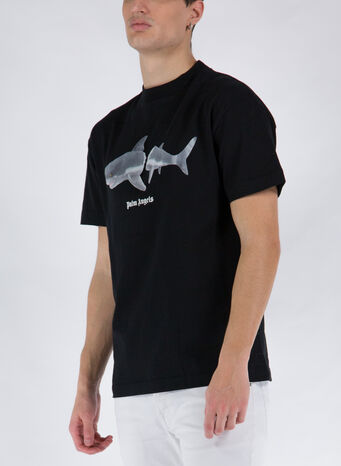 T-SHIRT SHARK CLASSIC TEE, 1001BLACKWHIT, small