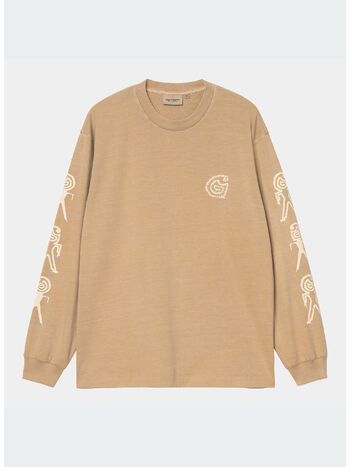 T-SHIRT L/S TERRESTRIAL, 0TLPG DUSTY H BROWN/NATURAL, small