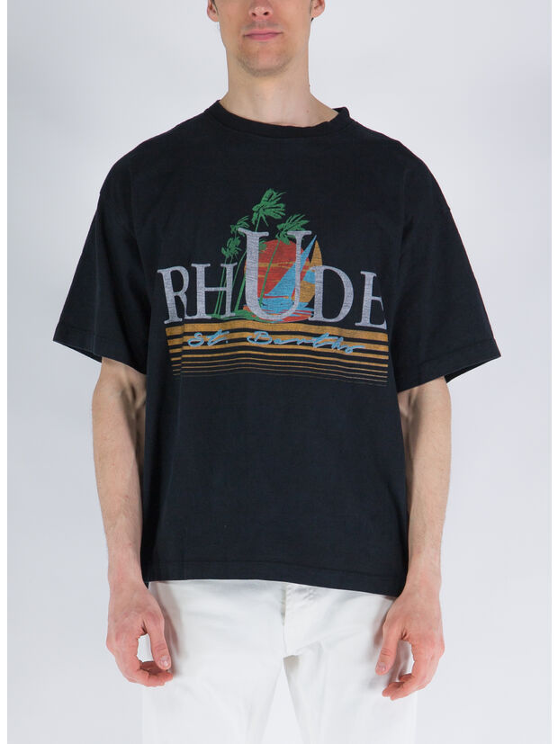 RHUDE T-SHIRT TROPICS Black Man | Susi