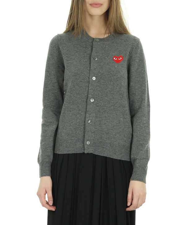 CARDIGAN CON CUORE, GREY, large