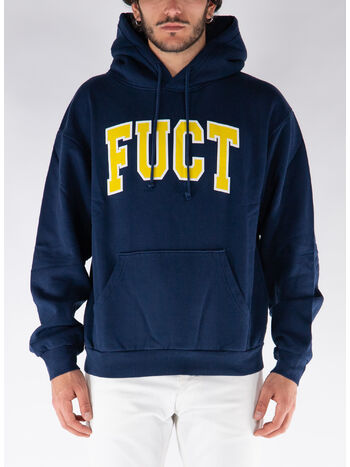 FELPA HOODIE CON LOGO STAMPATO, BLU0021 PATRIOT BLUE, small