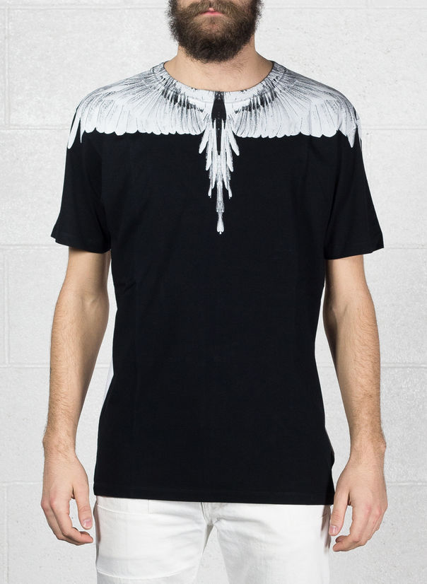 T-SHIRT DOUBLE WING, WHITE/MULTI, large