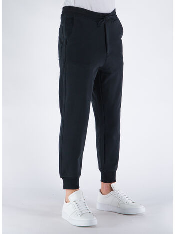 PANTALONE ORGANIC COTTON TERRY CUFFED, BLACK, small