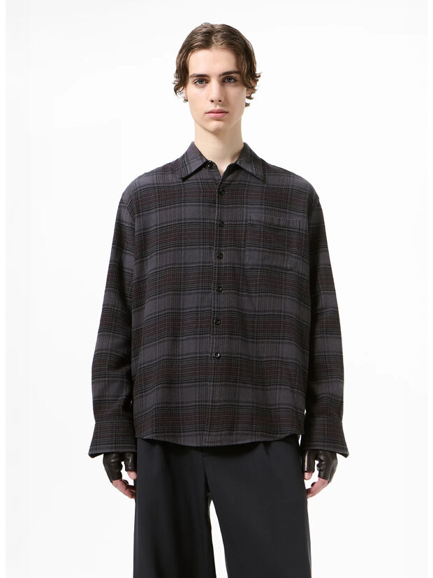 CAMICIA ABOVE, FADED NOCTURNE CHECK FLANNEL, large