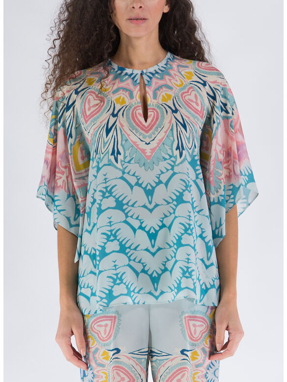 TOP IN SETA, 260 MULTICOLOR, medium