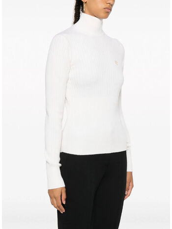 PULLOVER RIB HIGH NECK, 05 WHITE, small
