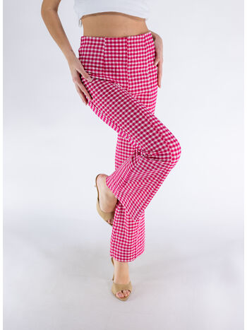 PANTALONE STRETCH SEERSUCKER CROPPED, 487 LOVE POTION, small