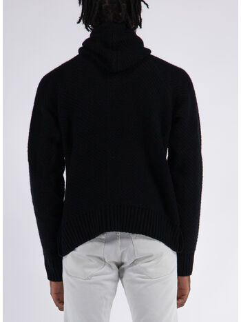 MAGLIONE KNIT BLOUSON, 001 BLACK, small