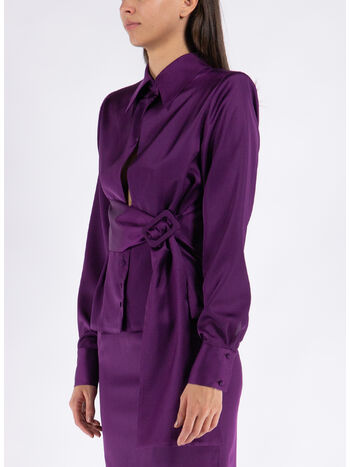 CAMICIA THE GIA DOUBLE, AUBERGINE, small