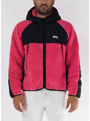 GIUBBOTTO SHERPA PANELED, PINK, small
