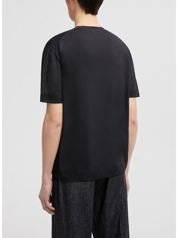 T-SHIRT A MANICHE CORTE IN MAGLIA, 999, small