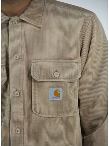 CAMICIA WHITSOME IN VELLUTO DI COTONE A COSTINE, G1XX, small