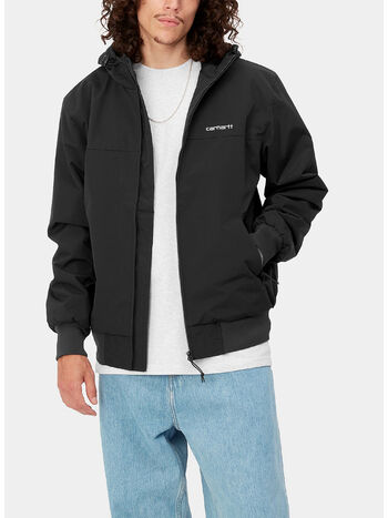 GIACCA HOODED COACH, 0D2XX BLACK/WHITE, small