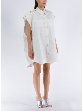 CAMICIA MEGA-STYLING DRY DENIM SHIRT, 0001 HERITAGE WHITE, small