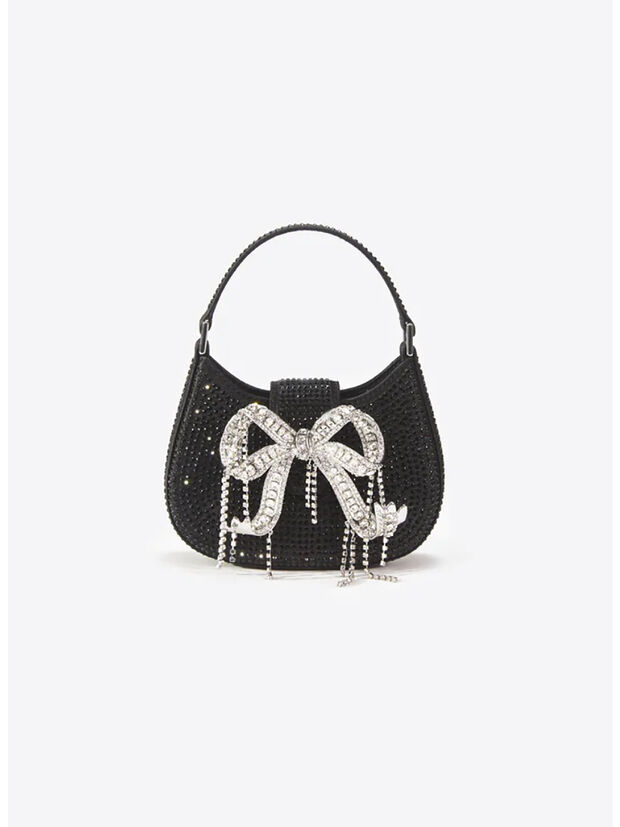 BORSA RHINESTONE MICRO CRESCENT, BLACK, large