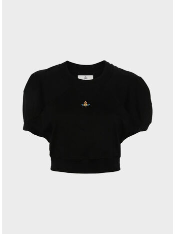 T-SHIRT CROPPED FOOTBALL, N401 BLACK, small