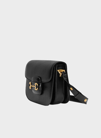 BORSA A SPALLA GUCCI HORSEBIT 1955 MISURA PICCOLA, 1000NERO, small