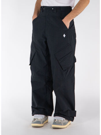 PANTALONE CARGO CROSS WIDE, 1001 BLACK WHITE, small