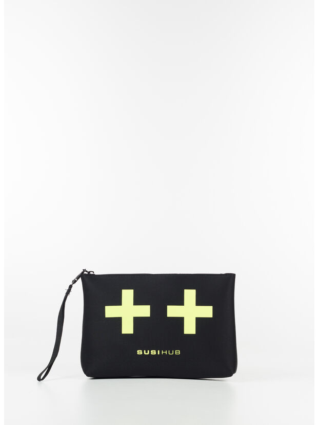 POCHETTE I'M THE HUB, BLACKYELLOWFLUO, large