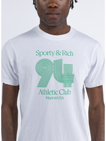 ATHLETIC CLUB T-SHIRT, WHITE/VERDE BIANCO, small