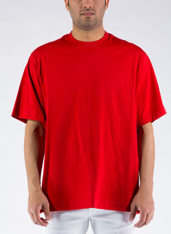 T-SHIRT CLASSIC PAPER JERSEY, SCARLET, small