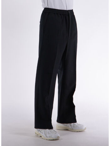 PANTALONE ELASTICATED, 001 WOOL TRICOTINE BLACK, small