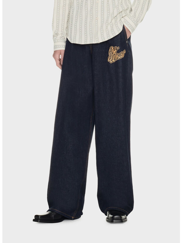 JEANS FLARE 90S LOGO, 4522 BLUE GOLD, large
