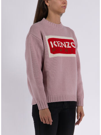 MAGLIONE PARIS LOGO, 34 FADED PINK, small