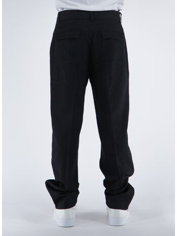 PANTALONE SPLIT PANT FIXED WAISTBAND, 01 BLACK, small