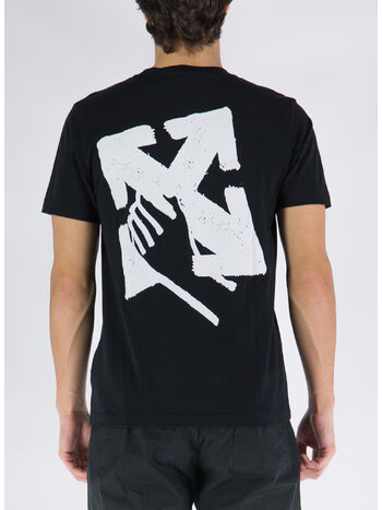 T-SHIRT HAND ARROW SLIM S/S TEE, 1001 BLACK WHITE, small