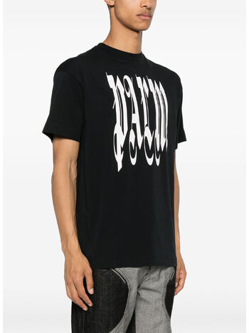 T-SHIRT LOGO GOTHIC, 1003 BLACK/OFF WHITE, small