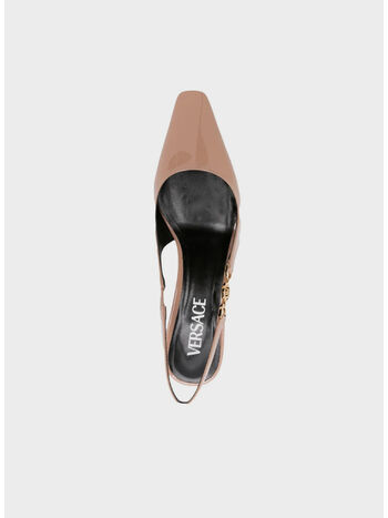 SANDALO SLING BACK T 55 PATENT CALF LEATHER, 1PS0V BLUSH VERSACE GOLD, small