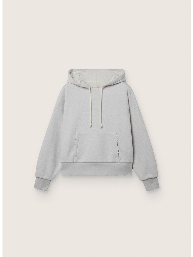 FELPA RELAXED HOODIE, 60665 VINTAGE GRAY MELANGE, large