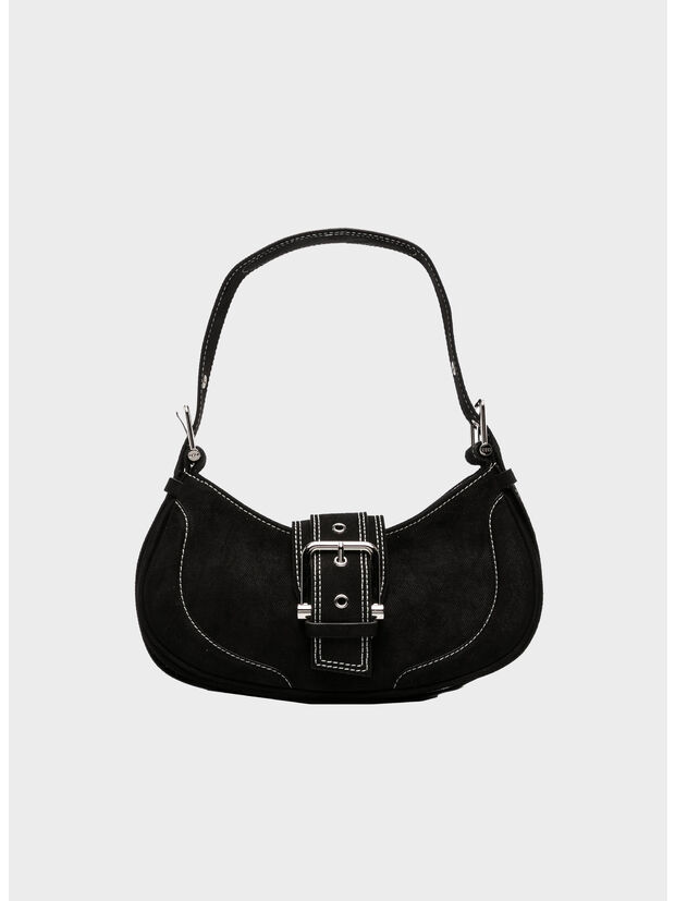 BORSA HOBO, DENIM BLACK, large